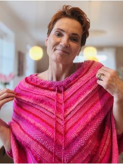 Strikkekit Poncho Delight Pink