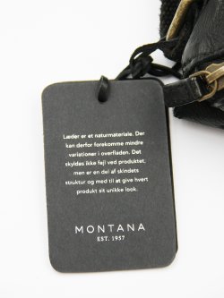 Montana Ennis Lille Crossbody taske med skulderrem - Sort bffelskind